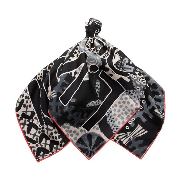 Louis Vuitton x Jonas Wood Silk Graphic Reversible 90cm Scarf - Picture 2 of 5